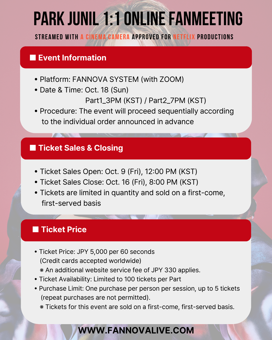 PARK JUNIL 1:1 ONLINE FAN MEETING PART1 (10/18_PM3)