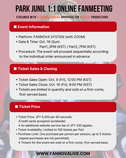 PARK JUNIL 1:1 ONLINE FAN MEETING PART1 (10/18_PM3)