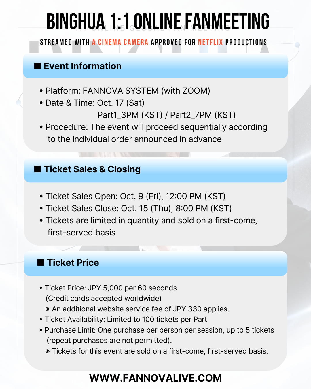 BINGHUA 1:1 ONLINE FAN MEETING PART2 (10/17_PM7)