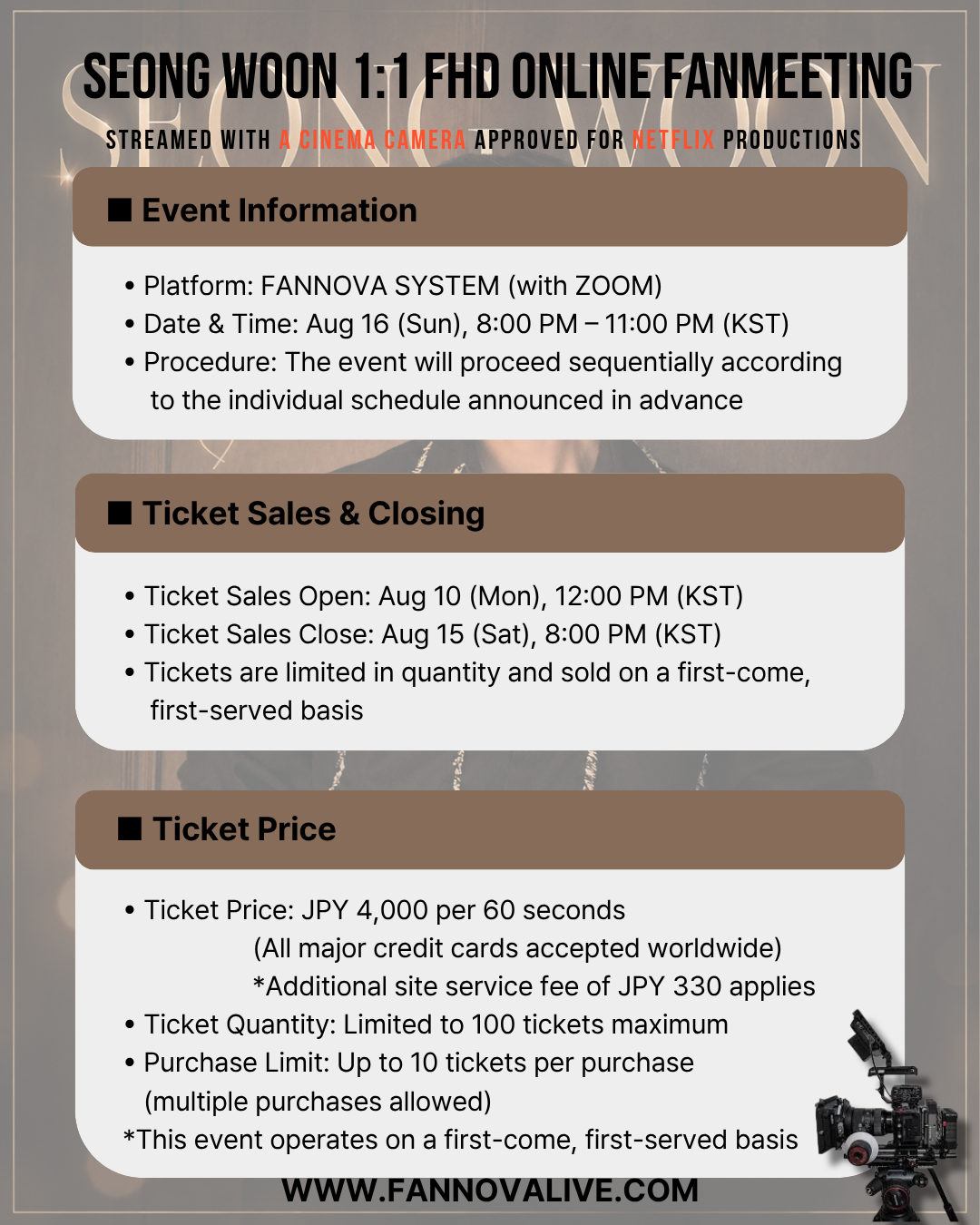 SEONG WOON 1:1 ONLINE FAN MEETING(08/16_PM8)