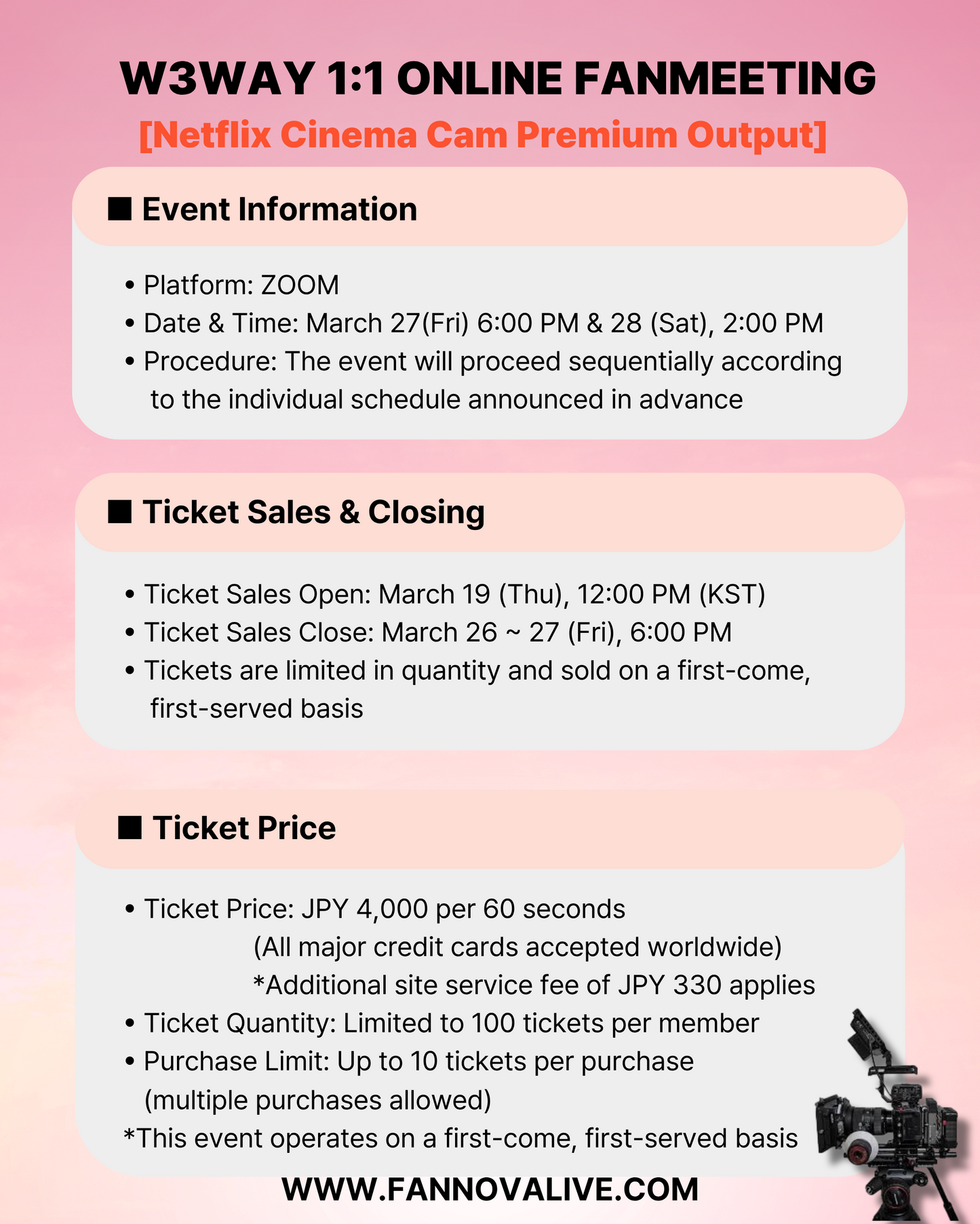 W3WAY Digital Single Release 'XIHO' 1:1 FHD VIDEO CALL(3/28_PM5~)