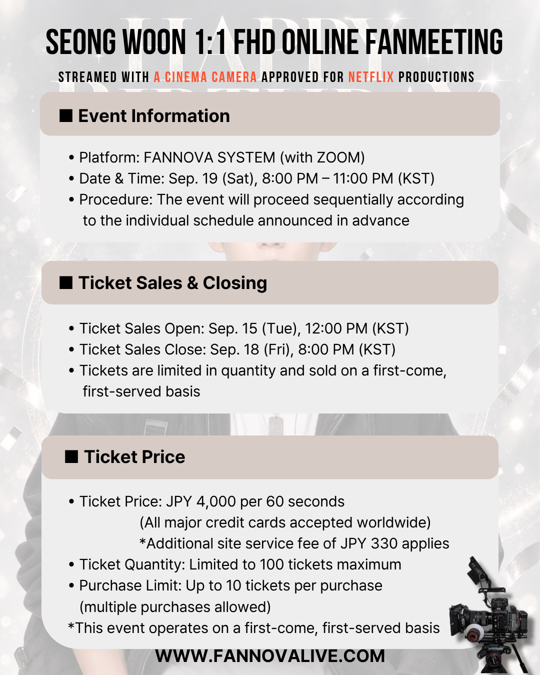 SEONG WOON 1:1 ONLINE FAN MEETING(09/19_PM8)