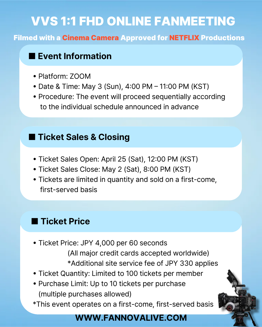VVS 'ALLAN'  1:1 ONLINE FANMEETING(PM4~)