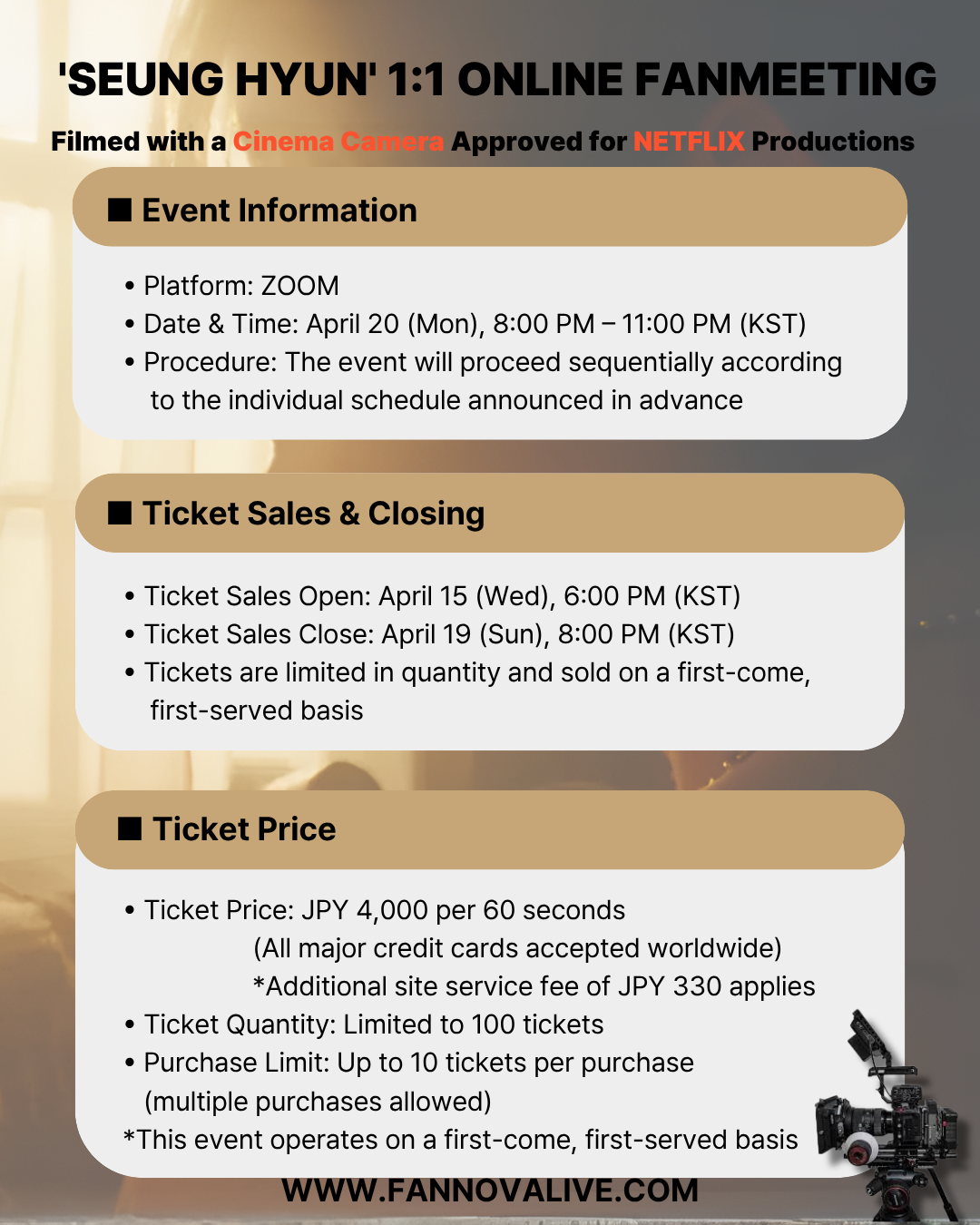 AIMERS 'SEUNG HYUN'  1:1 FHD ONLINE FAN MEETING(4/20_PM8)