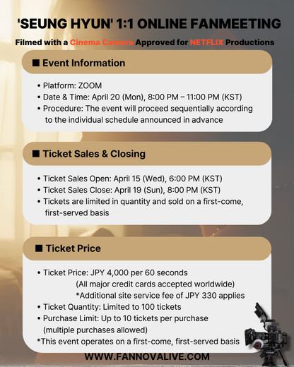 AIMERS 'SEUNG HYUN'  1:1 FHD ONLINE FAN MEETING(4/20_PM8)