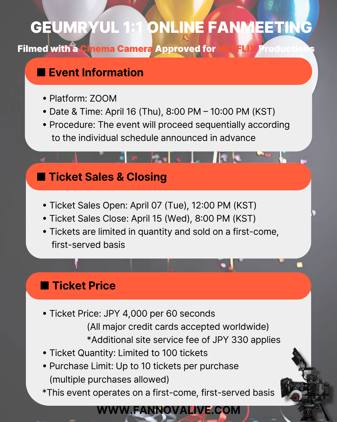 'GEUMRYUL' BIRTHDAY 1:1 FHD ONLINE FAN MEETING(4/16_PM8~)